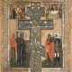 A LARGE STAUROTHEK ICON SHOWING THE CRUCIFIXION, THE DEPOSITION AND THE ENTOMBMENT - photo 1