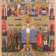 A LARGE ICON SHOWING THE CRUCIFIXION AND MAIN LITURGICAL FEASTS - photo 1