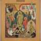 A VERY FINE ICON SHOWING THE DESCENT INTO HELL AND THE HARROWING OF HELL - photo 1