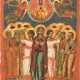 A SMALL ICON SHOWING THE ASCENSION OF CHRIST - photo 1