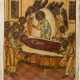 A LARGE ICON SHOWING THE DORMITION OF THE MOTHER OF GOD FROM A CHURCH ICONOSTASIS - фото 1