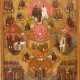A VERY RARE MULTI-PARTITE ICON SHOWING THE RESURRECTION OF CHRIST, THE ANNUNCIATION, THE - фото 1