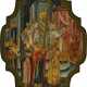 A LARGE AND VERY FINE ICON SHOWING THE EXALTATION OF THE TRUE CROSS FROM A CHURCH - photo 1