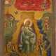 A MONUMENTAL ICON SHOWING THE PROPHET ELIJAH, HIS LIFE IN THE DESERT AND HIS FIERY ASCENT - фото 1