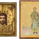 TWO SMALL ICONS: THE MANDYLION AND ST. PANTELEIMON - фото 1