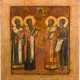 AN ICON SHOWING FOUR SELECTED SAINTS - фото 1