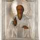 A SMALL ICON SHOWING ST. VLASIY WITH A SILVER OKLAD - photo 1