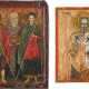 TWO ICONS: ST. NICHOLAS OF MYRA AND THE ARCHANGELS MICHAEL AND GABRIEL - photo 1