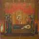 A RARE ICON SHOWING THE ENTOMBMENT OF ST. NICHOLAS OF MYRA - photo 1