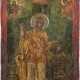 A RARE DATED ICON SHOWING ST. MARINA BEATING THE DEVIL - photo 1