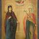 A SMALL ICON SHOWING STS. DOMNIKA AND AGATHIA - photo 1