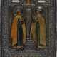 A FINE ICON SHOWING STS. BORIS AND GLEB WITH A SILVER-GILT RIZA - photo 1