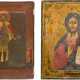 TWO ICONS SHOWING CHRIST PANTOKRATOR AND ST. ALEXANDER NEVSKY - photo 1