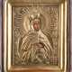 A SMALL ICON SHOWING ST. OLGA WITH OKLAD WITHIN KYOT - photo 1