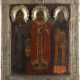 AN ICON SHOWING THREE SELECTED SAINTS WITH BASMA - photo 1