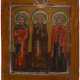 AN ICON SHOWING THREE SELECTED SAINTS - photo 1