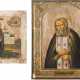 TWO ICONS SHOWING ST. NIKODEM OF KOZHEOZERSKY AND ST. SERAPHIM OF SAROV - photo 1