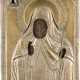 AN ICON SHOWING ST. MITROPHAN OF VORONEZH WITH OKLAD - photo 1