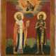 A SMALL ICON SHOWING ST. NICHOLAS OF MYRA AND ST. ALEXIUS, THE MAN OF GOD - photo 1