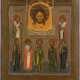 AN ICON SHOWING THE MANDYLION AND SEVEN SELECTED SAINTS - photo 1