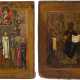 TWO ICONS SHOWING THE GUARDIAN ANGEL, SELECTED SAINTS AND THE MOTHER OF GOD 'SOOTHE MY - фото 1