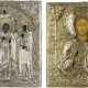 ZWEI IKONEN MIT OKLAD: CHRISTUS PANTOKRATOR UND PATRONATSIKONE - Foto 1