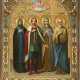 AN ICON SHOWING STS. JOHN, ALEXANDER NEVSKY, TATIANA AND ELISHA - photo 1