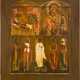 A THREE-PARTITE ICON SHOWING ST. JOHN OGORODNIK (ST. JOHN THE GARDENER), THE FEODOROVSKAYA - photo 1