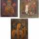 THREE ICONS: ST. NICHOLAS OF MYRA, AN ICON SHOWING SELECTED SAINTS AND THE AKTHYRSKAYA - photo 1