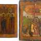 TWO ICONS SHOWING THE PROPHET ELIJAH AND SEVEN SELECTED SAINTS - photo 1