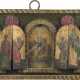 AN ICON WITH THREE TRIPTYCHS SHOWING THE ANNUNCIATION, THE NATIVITY OF CHRIST AND THE - фото 1