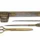 A SET OF GOLD DAMASCENED STEEL CALLIGRAPHY TOOLS - photo 1