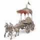 A PARCEL GILT SILVER CHARIOT AND HORSES - photo 1