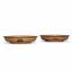 A RARE PAIR OF QIANGJIN AND TIANQI LACQUER ‘FO RI CHANG MING’ DISHES - photo 1