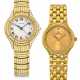 CARTIER, GOLD AND DIAMOND-SET COUGAR; OMEGA, GOLD AND DIAMOND-SET DEVILLE - Foto 1