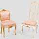 Zwei Boudoir-Stühle im Rokoko Stil - Foto 1