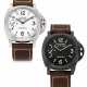 PANERAI, A SET OF TWO LIMITED EDITION WRISTWATCHES, LUMINOR BLACK SEAL 8 DAYS ACCIAIO DLC REF. PAM00594 AND LUMINOR DAYLIGHT 8 DAYS ACCIAIO REF. PAM00602 - Foto 1