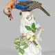 Große Meissen Figur eines Eichelhähers mit Vogelnest - photo 1