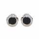 CARTIER, PANTHÈRE DE CARTIER, A PAIR OF FINE WHITE GOLD, ONYX, DIAMONDS AND EMERALD SET CUFFLINKS - photo 1