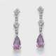 Paar elegante Amethyst-Brillant-Pendeloques - photo 1
