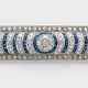 Art Déco Diamant-Brosche mit Saphiren - Foto 1