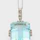 Großer Jugendstil Aquamarin-Diamant-Anhänger - photo 1