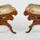 Paar Biedermeier-Tabourets - photo 1
