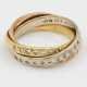 Tricolor-Rolling Ring mit Diamanten - фото 1