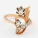 Floraler Diamant-Ring aus den 1940er Jahren - photo 1