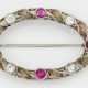 Feine Jugendstil-Rubin-Diamantbrosche - photo 1