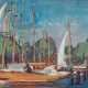 Hitzer, Werner (1918 Berlin-2005 Dresden) "Yachthafen in Schweden", Aquarell, sign. u.r., 37,5x49,5 cm, ungerahmt - photo 1