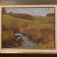 Koepke, Robert (1893 Bremen-1968 St. Jürgen/Worpswede) "Landschaft mit Bachlauf", Öl/ Platte, sign. u.r., rückseitig WVZ-Nr. 222, 42x50 cm, Rahmen (studierte an der Kunstgewerbeschule Bremen, gehörte zum Umkrei… - photo 1