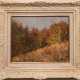 Koepke, Robert (1893 Bremen-1968 St. Jürgen/Worpswede) "Herbstliche Waldlandschaft", Öl/ Platte, sign. u.r., rückseitig WVZ-Nr. 165, 31x39 cm, Rahmen (studierte an der Kunstgewerbeschule Bremen, gehörte zum Umk… - photo 1