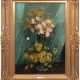Lorain, Julie (Französische Schule des 19. Jh.) "Blumenstilleben", Öl/Lw., sign. u.l., 65x46 cm, Rahmen - photo 1